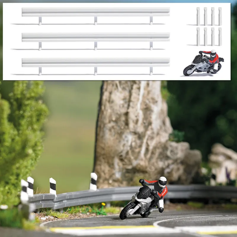*SOLDES* - MOTARD PENCHE AVEC 3 GLISSIERES ET 8 BALISES DE SIGNALISATION Offre Du Jour