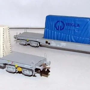 *SOLDES* - COFFRET 2 WAGONS TRANSPORT DE VERRE Uais SAINT GOBAIN GLASS SNCF Expédition Rapide