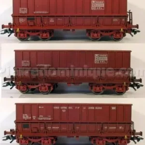 *SOLDES* - COFFRET DE 3 WAGONS TOMBEREAUX CHARGES SNCB Usine Directe