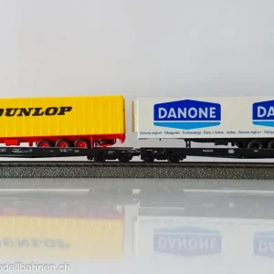 *SOLDES* - COUPLAGE DE 2 WAGON SURBAISSES SAADS DB + 1 CAMION ET REMORQUE JACKY MAEDER Nouveauté