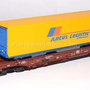 *SOLDES* - WAGON PLAT Sdkms AVEC CONTENEUR ‘ ‘ARCUS LOGISTIC ‘ ‘ DB Offre Limitée