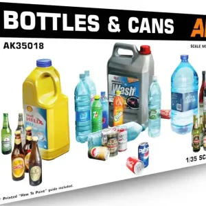AK-Interactive 35018 Bottles And Cans Authentique