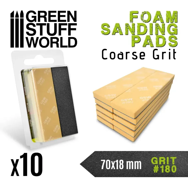 Green Stuff Eponge Abrasive Grain 180 (10pcs) Promotion Saisonnière