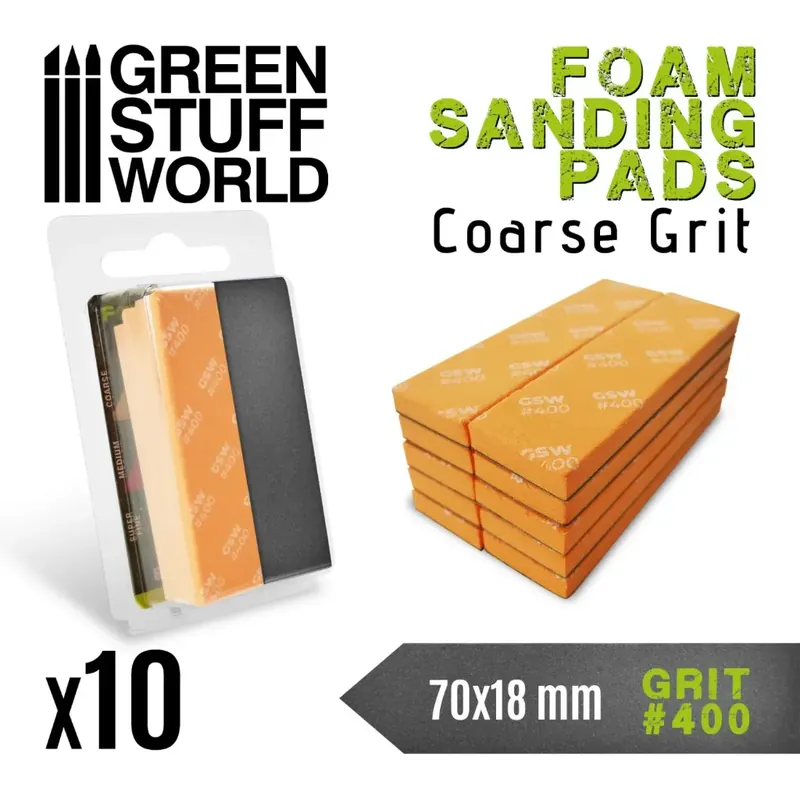 Green Stuff Eponge Abrasive Grain 400 (10pcs) Nouvel Arrivage