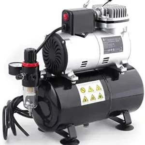 Must-Have Timbertech Compresseur d‘aérographe complet avec ventilateur de refroidissement + Aerographe
