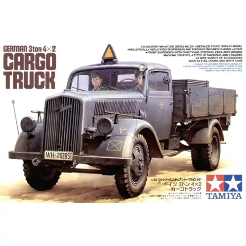 Achat Immédiat Camion Allemand, "Cargo truck" 3Ton 4x2 - TAMIYA 35291 - 1/35