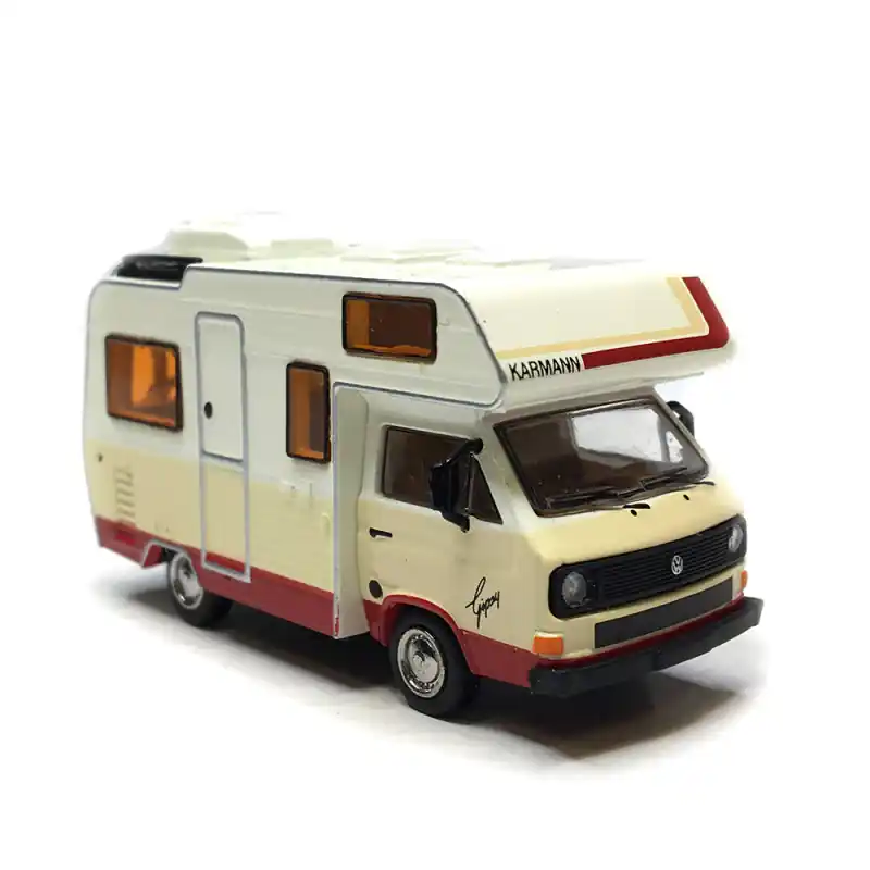 Volkswagen T3 Gipsy camping car, blanc/beige/rouge, 1983 - BREKINA 33975 - HO 1/87 Acheter Direct