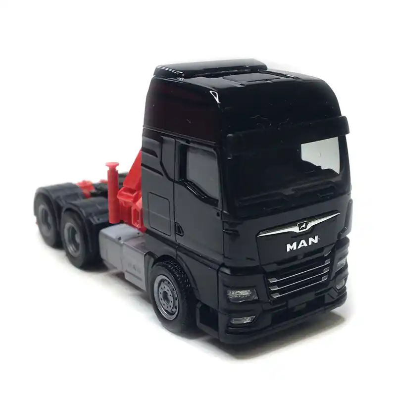 MAN TGX GX avec grue de chargement, noir / rouge - HERPA 313100-003 - HO 1/87 Offre Exclusive