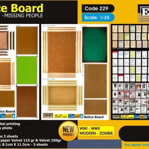 Authentique ETA DIORAMA ACCESSORIES 229 Notice Board & Documents
