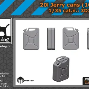 Black Dog 3D35013 20l Jerry Cans (10pcs) Nouveauté