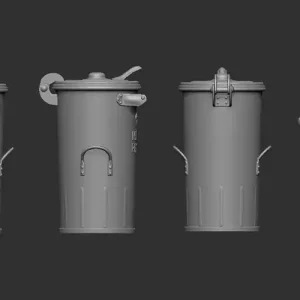 Commander Vite Firma49 C027-35 Dustbin with an Inscription