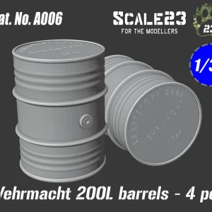 Scale23 35-A006 Wermacht 200L barrels - 4 pcs Pas Cher