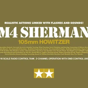 Acheter En Ligne Tamiya 56014 M4 Sherman 105mm Howitzer DMD With Option Kit