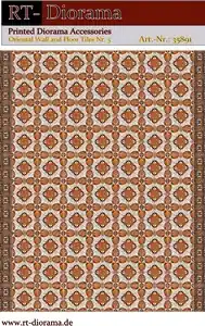 Achat Immédiat RT-Diorama 35891 Printed Accesories Oriental Wall and Floor Tiles No.5