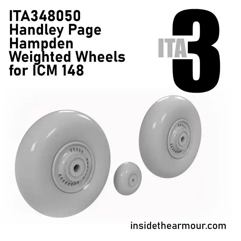 Inside the Armour ITA348050 Handley Page Hampden - Weighted Wheels (for ICM Kits) Top Vente