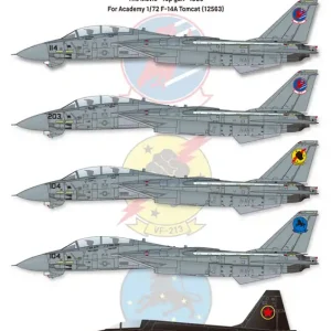 Remise DEF Model JD72004 F-14 Decal set Movie collection No.1