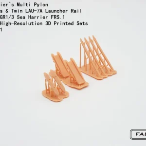 Fab Scale Fa72111 1st Generation BAe Harrier Gr.1 / Gr.3 / Sea Harrier - Multi Pylon Twin Carriers and Twin LAU-7A Launcher Rail (3D-Printec) Satisfait Ou Remboursé