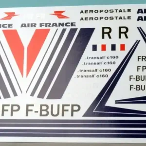 Livraison Express R-Flight RF72003 Transall C160 Air France / La Poste Decals Set (for Revell and Heller Kits)