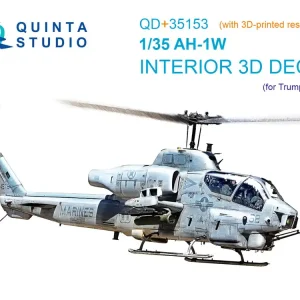 Quinta Studio QD+35153 AH-1 W - 3D-Printed & Coloured Interior on Decal Paper with 3D-printed Resin Parts (for Trumpeter Kits) Top Vente