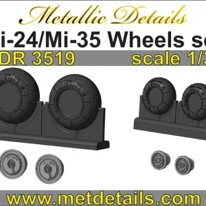 Metallic Details MDR3519 Mil Mi-24/Mi-35 Helicopter Wheels set (designed to be used with Trumpeter kits) Acheter Direct