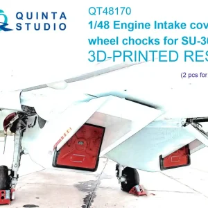 Quinta Studio QT48170 Sukhoi Su-30 SM - Engine Intake Covers & Wheel Chocks (for Zvezda Kits / 3D-Printed) Prix Réduit