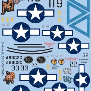 Vente Flash Kits World 172083 Republic P-47 N Thunderbolt (‘Chautauqua‘ and ‘Red E Ruth‘)