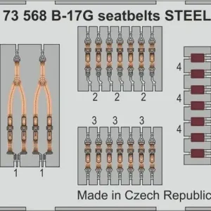 Eduard 73568 B-17G seatbelts STEEL AIRFIX A08017 Achat Immédiat