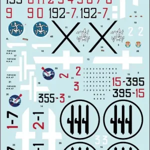 TAURO MODEL 48-550 Ju-88 / G.50 and SM.79 - Regia Aeronautica Insignia and Codes Prix Choc