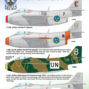 Moose Republic Decals 72013 Saab J/A/S 29 A/B/C Tunnan (Part 1) Top Vente