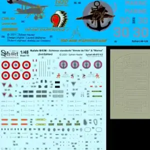 Jusqu'à Épuisement Des Stocks Syhart Decal 48-128 Rafale M n°30 "100 ans Appontage" CEPA 10S 2020 - (Limited 300pc)