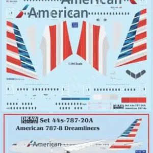 Draw Decal 44-787-20A Boeing 787-8 Dreamliner - American Airlines Populaire