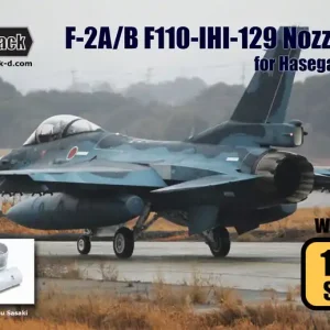 Wolfpack Design WP48218 Mitsubishi F-2 A/B - F110-IHI-129 Engine Nozzle Set (for Hasegawa Kits) Commander Vite