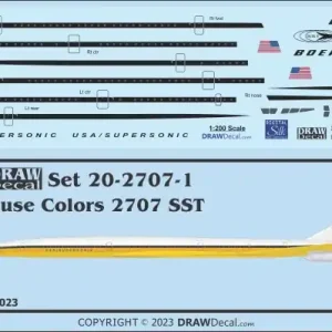 Acheter Direct Draw Decal 20-2707-01 Boeing 2707 SST - Boeing House Colors