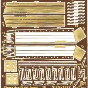 Authentique Part S72-107 Flaps P-40 (late) Academy/ Hasegawa