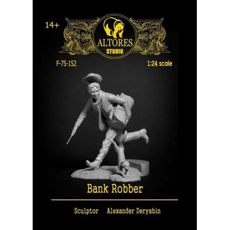 Figurine 75mm de voleur de banque Altores Studio résine. Top Vente