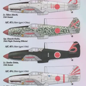 Lifelike Decals 48050 ​​​​​​​Kawasaki Ki-61 Hien I part 1 (4 schemes) Haute Qualité