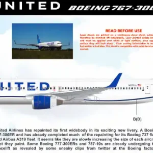 Authentique 8aDecs 7909-571-200 UNITED 767-300 NEW