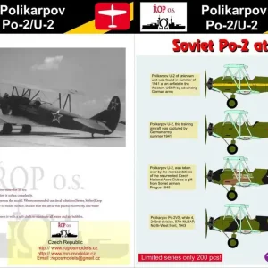 Ropos Models MNFDL48047 Polikarpov Po-2/U-2 - Soviet Po-2 at War Meilleur Prix