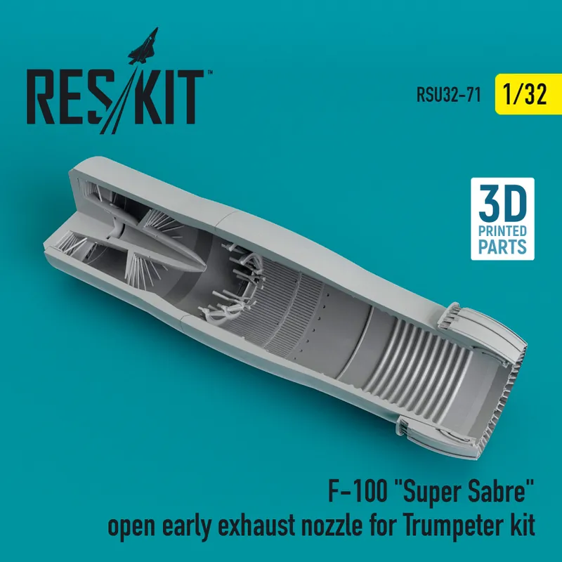 DISCONTINUED RES/KIT U32-0071 F-100 "Super Sabre" open early exhaust nozzle for Trumpeter kit Affaire À Saisir