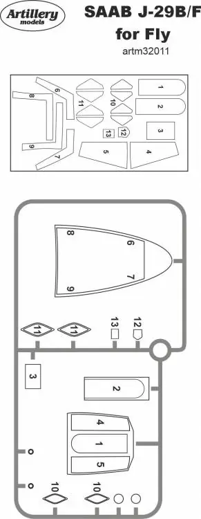 Prix Promo ARTILLERY Models 32011 Saab J29 F/B Tunnan