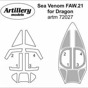 Paiement Sécurisé ARTILLERY Models 72027 Sea Venom FAW.21 for Dragon