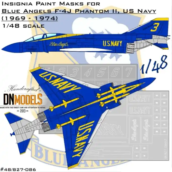 DN Models 48-827-086 Blue Angels F-4J Phantom II Insignia Paint Mask Set Acheter Direct