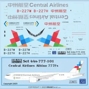 Dernière Chance Draw Decal 44-777-101 Boeing 777F - Central Airlines Albino