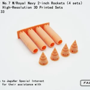 Fab Scale Fa48133 British Launcher No.7 with Royal Navy 2-inch Rockets (4 pcs / 3D-Printed) Paiement Sécurisé