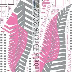 Old models Decals 0057 Airbus A320 - Air New Zealand All Blacks Rugby Scheme Nouvelle Collection