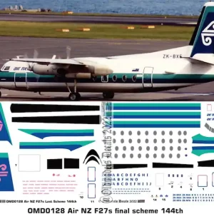 Old models Decals 0128 Fokker F27s - Air New Zealand Final Scheme Nouveauté