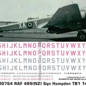Old models Decals 0764 Handley Page Hampden TB1 - RAF 489 (NZ) Sqn Prix Bas