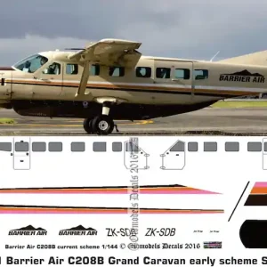 Retour Gratuit Old models Decals 1011 Cessna C208B Grand Caravan - Barrier Air SDB