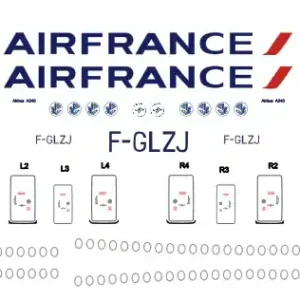 BSmodelle 144625 Airbus A340 - Air France Decal Jusqu'à Épuisement Des Stocks