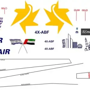 BSmodelle 100555 Airbus A320 - ISRAIR decal Vente Flash